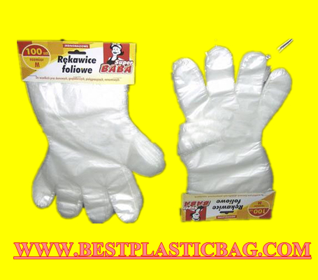 Luvas descartáveis do PE do HDPE do LDPE para a utilização médica