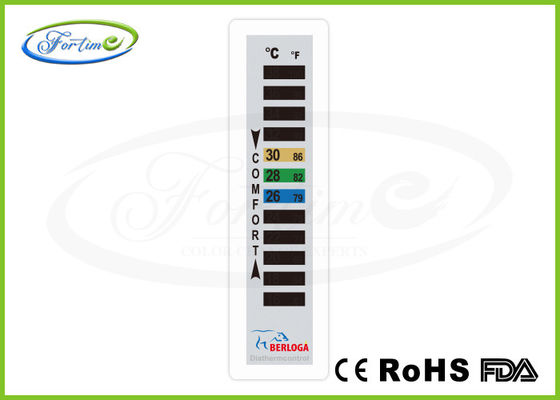 Líquido plástico Crystal Thermometer do agregado familiar durável para a roupa/revestimentos 16 ~ ℃ 38